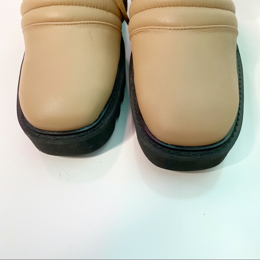 Free People Size 41 Tori Padded Ankle Moto Boots Tan Camel Leather - Picture 5 of 13